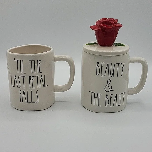 Rae Dunn Beauty and The Beast Mugs by Magenta - Picture 1 of 8